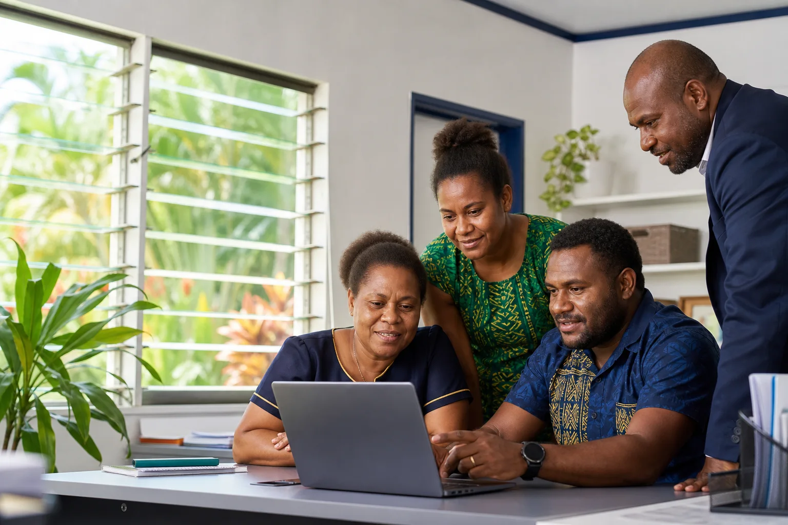 Illustrative Vanuatu school leadership planning scene